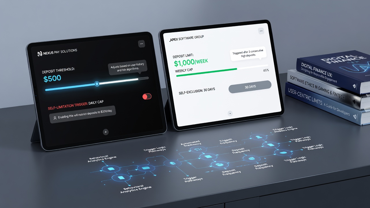 Close-up of a casino app notification prompting a player to set a self-exclusion period after reaching a spending milestone